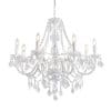 The Clarence pendant light features sweeping acrylic beads and droplets to create a stunning 8 light chandelier.