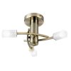 The Havana ceiling light has 3 decoratively entwined antique brass arms complete with 3 frosted glass shades.