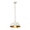 The Colman pendant light features a stylish pendant shade in a gloss cream finish. The inside of the pendant shade features a shimmering gold leaf finish that adds a splash of colour.