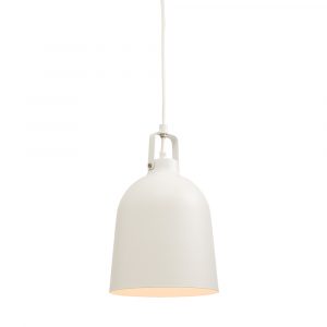 The Lazenby pendant light features a clean design in a matt white finish. The cable suspension is height adjustable for easy fitting.