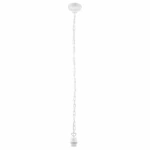 The cable set (chain) is perfect for fitting pendant or fabric shades, with a height adjustable 1.5m length chain cable in gloss white.