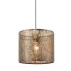 The Secret Garden pendant shade features gorgeous, delicate metalwork detailing of birds, leaves and dragonflies in an antique brass finish. This fitting is ⌀30cm in diameter.