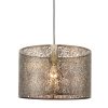 The Secret Garden pendant shade features gorgeous, delicate metalwork detailing of birds, leaves and dragonflies in an antique brass finish. This fitting is ⌀40cm in diameter.