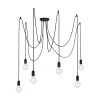 The Studio pendant light is a cluster of six pendants and features an industrial style design in a matt black finish.