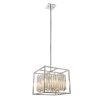The Acadia pendant light features high quality bevelled glass crystals enclosed in a polished chrome frame with 4 lamps.