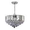 The Fargo pendant light features stunning acrylic detailing with a chrome finished trim. The medium fitting is ⌀38cm in diameter.