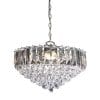 The Fargo pendant light features stunning acrylic detailing with a chrome finished trim. The large fitting is ⌀45cm in diameter.