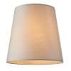 The Endon Grace 6 inch lampshade features a tapered, cylindrical design in cream silk fabric.
