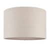The Endon Grace 16 inch lampshade features a straight, cylindrical design in cream linen fabric.